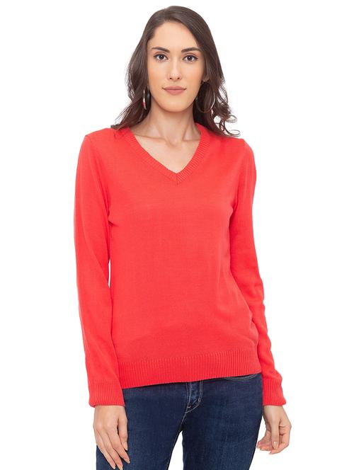 v-neck solid top - 17287761 - Very Small Image - 1