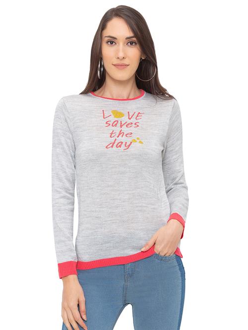 round neck contrast ribbed top - 17287769 - Very Small Image - 1