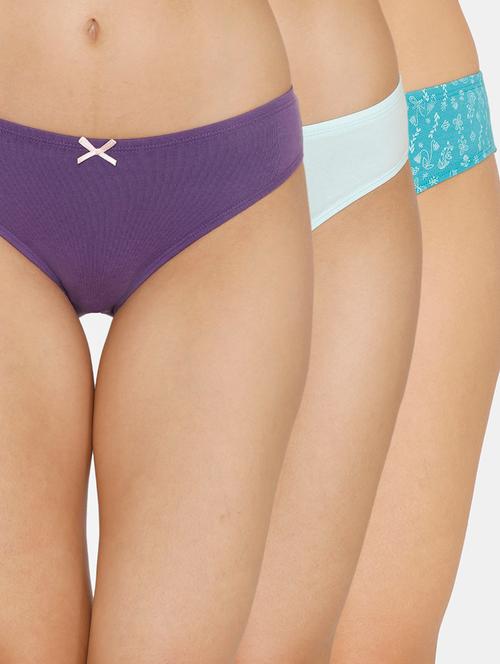 set of 3 solid bikini panty - 17288113 - Very Small Image - 1