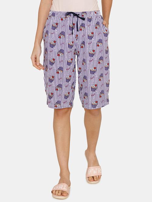 drawstring waist nightwear shorts - 17288217 - Very Small Image - 1