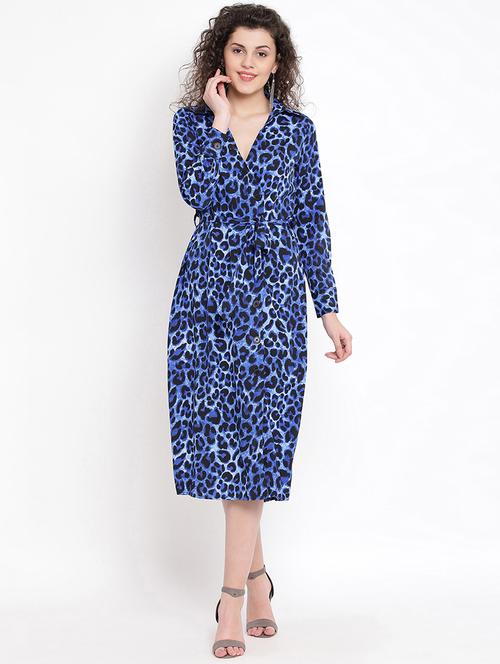 tie front animal print dress - 17288495 - Very Small Image - 1