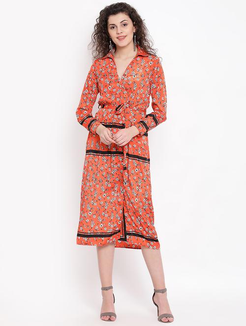 tie front floral dress - 17288496 - Very Small Image - 1