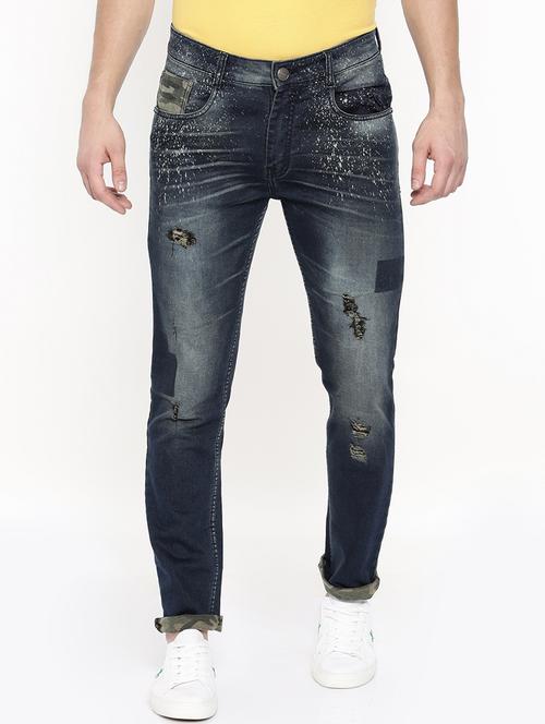 grey light washed ripped denim jeans - 17289109 - Very Small Image - 1