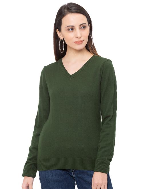 olive cotton regular top - 17289219 - Very Small Image - 1