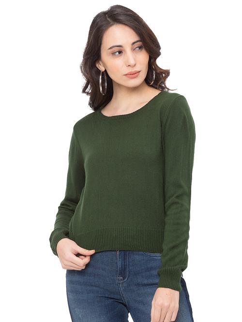 olive cotton regular top - 17289220 - Very Small Image - 1