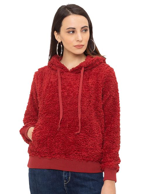hooded neck fur sweatshirt - 17289260 - Very Small Image - 1