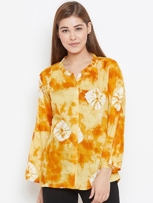 slit sleeved tie & dye tunic - 17289297 - Very Small Image - 1