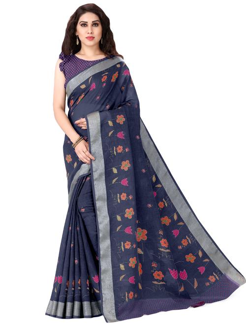 floral printed saree - 17289351 - Very Small Image - 1