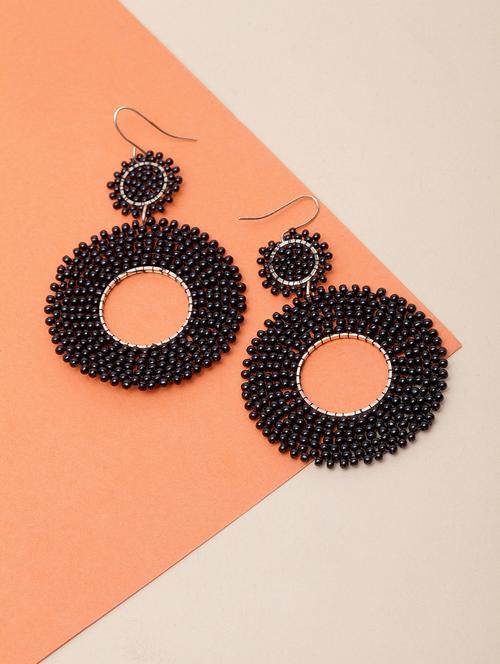 black metal drop earring - 17289444 - Very Small Image - 1