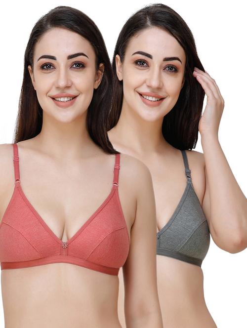 set of 2 floral patch bra - 17289591 - Very Small Image - 1