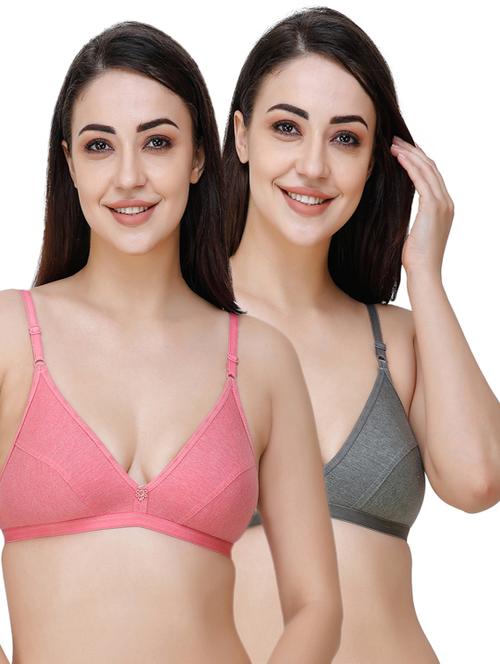 set of 2 floral patch bra - 17289592 - Very Small Image - 1