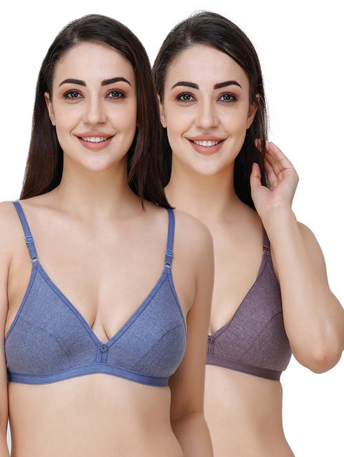 set of 2 floral patch bra - 17289599 - Very Small Image - 1