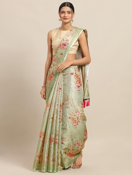 floral maheshwari saree with blouse - 17289823 - Very Small Image - 1