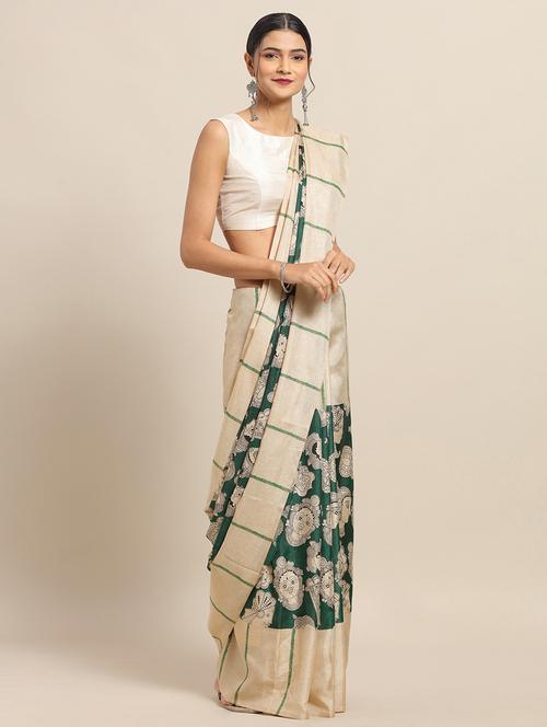 kalamkari chanderi saree - 17289841 - Very Small Image - 1