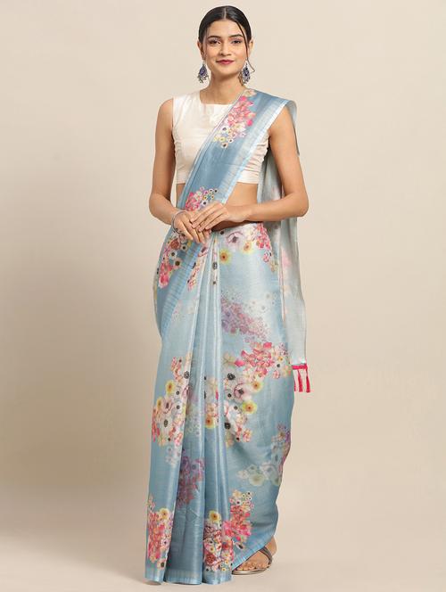 floral maheshwari saree with blouse - 17289851 - Very Small Image - 1