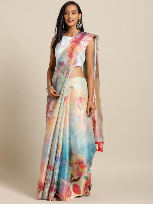 floral maheshwari saree - 17289903 - Very Small Image - 1