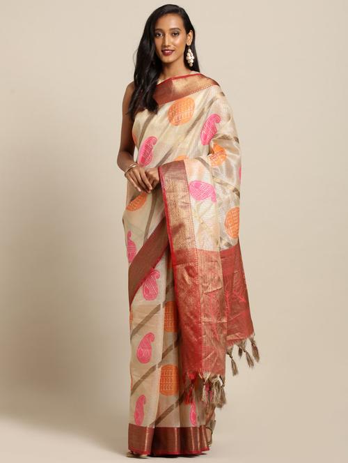 paisley kanjivaram saree - 17290020 - Very Small Image - 1
