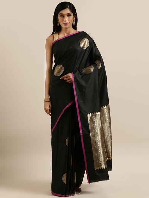 self design banarasi saree - 17290264 - Very Small Image - 1