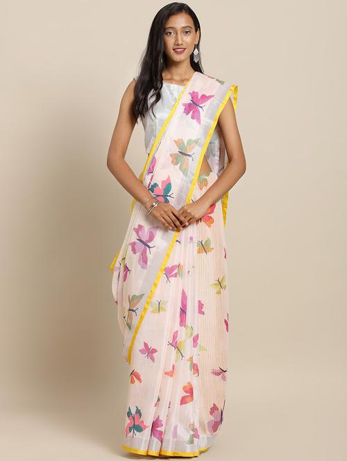 conversational handloom saree with blouse - 17290308 - Very Small Image - 1