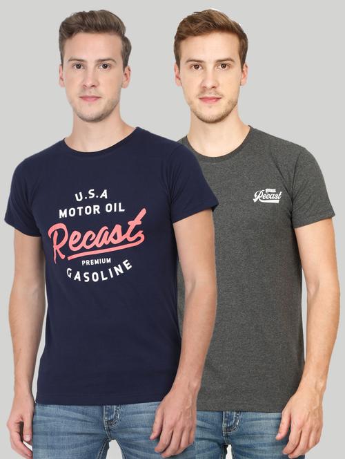 multi colored chest print t-shirts combo - 17290399 - Very Small Image - 1
