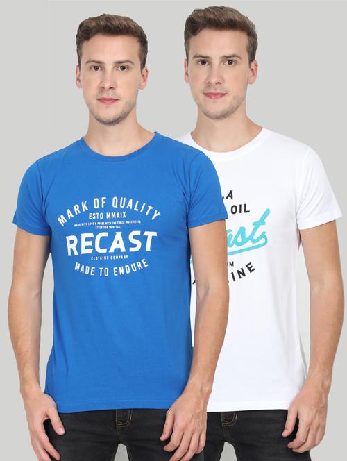 multi colored chest print t-shirts combo - 17290403 - Very Small Image - 1