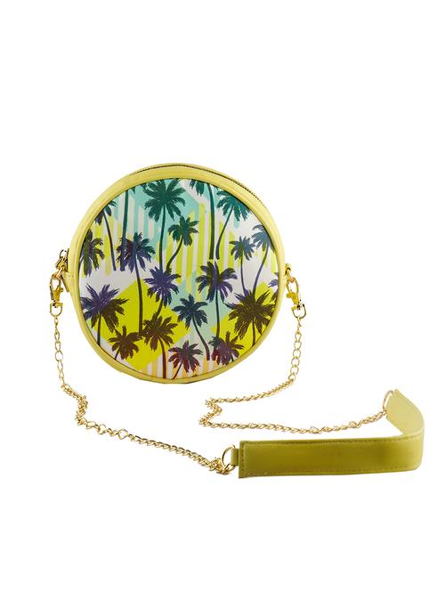 yellow leatherette (pu) sling bag - 17290829 - Very Small Image - 1