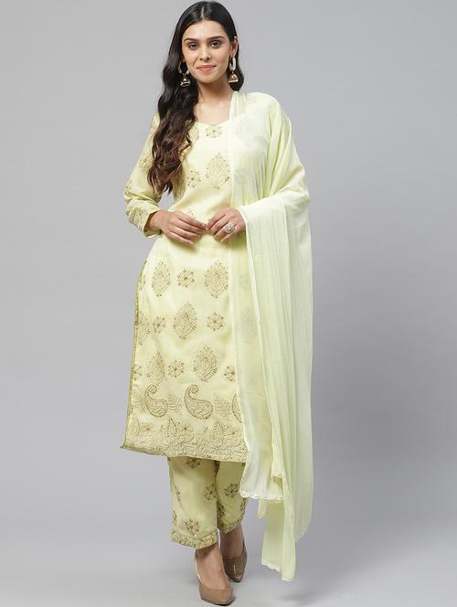 chikanakri unstitched suit - 17291107 - Very Small Image - 1
