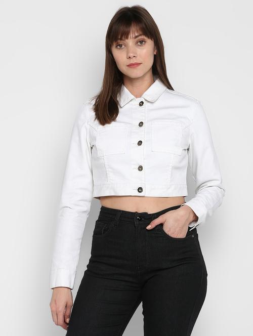 long sleeves cropped jacket - 17291132 - Very Small Image - 1