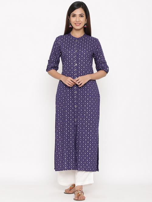 printed kurta palazzo set - 17292274 - Very Small Image - 1