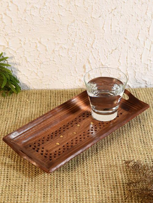 solid wooden tray - 17292353 - Very Small Image - 1