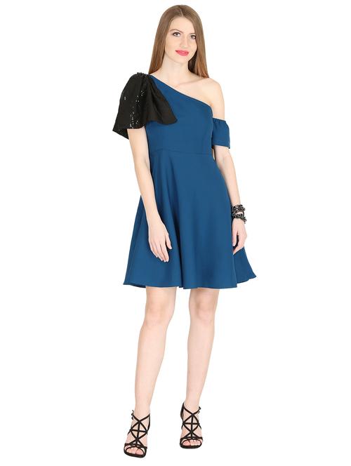 single shoulder skater dress - 17292544 - Very Small Image - 1