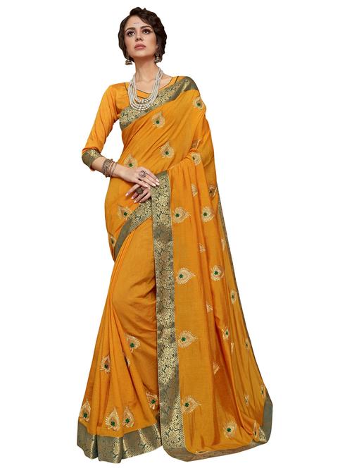 floral embroidered saree - 17292575 - Very Small Image - 1