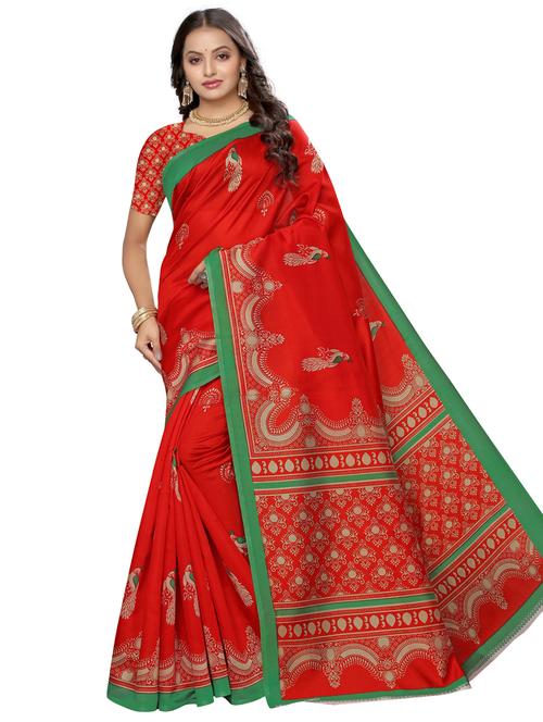 conversational printed saree with blouse - 17292888 - Very Small Image - 1