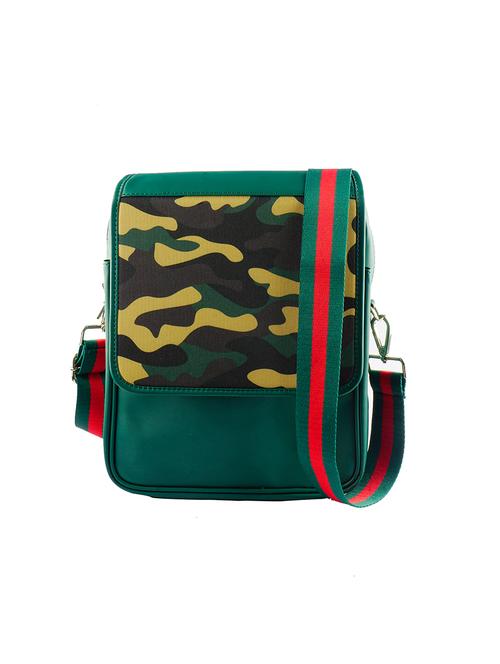 green leatherette (pu) messenger messengerbag - 17293121 - Very Small Image - 1