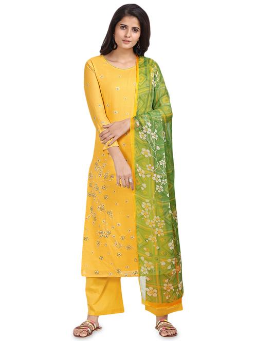 digital print palazzo unstitched suit - 17293438 - Very Small Image - 1