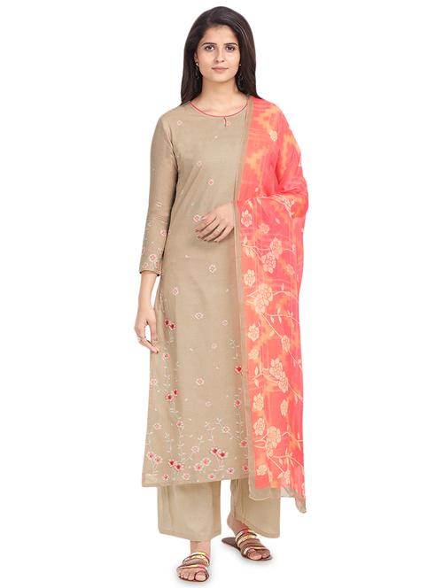 digital print palazzo unstitched suit - 17293439 - Very Small Image - 1