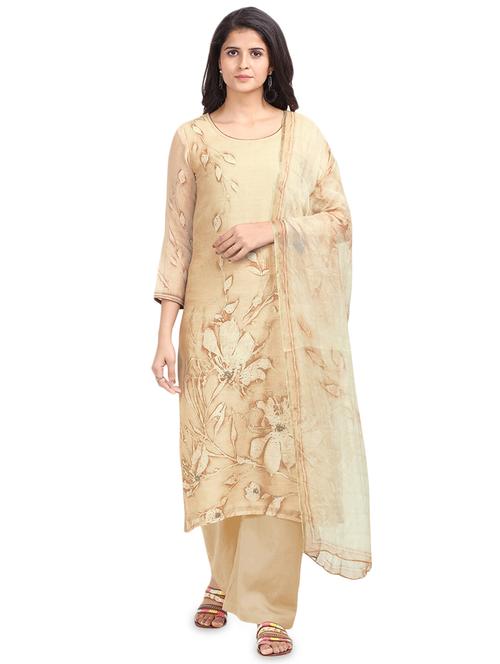 digital print palazzo unstitched suit - 17293459 - Very Small Image - 1