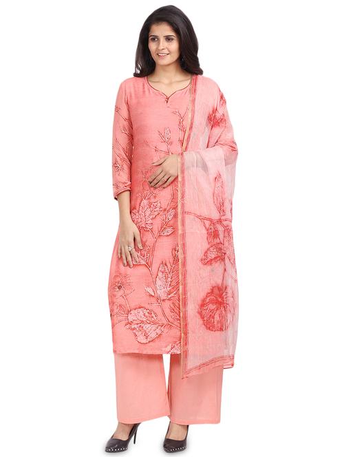 digital print palazzo unstitched suit - 17293463 - Very Small Image - 1