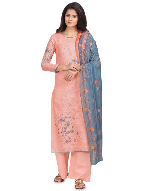 digital print palazzo unstitched suit - 17293472 - Very Small Image - 1