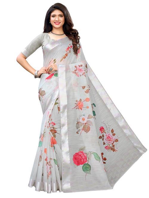 floral printed saree - 17293908 - Very Small Image - 1
