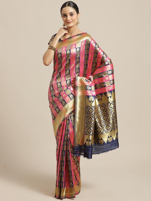 floral banarasi saree - 17293981 - Very Small Image - 1