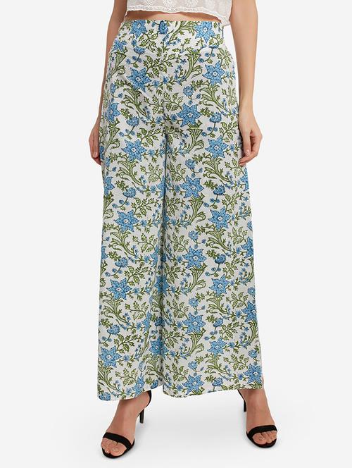 high rise floral palazzo - 17294035 - Very Small Image - 1