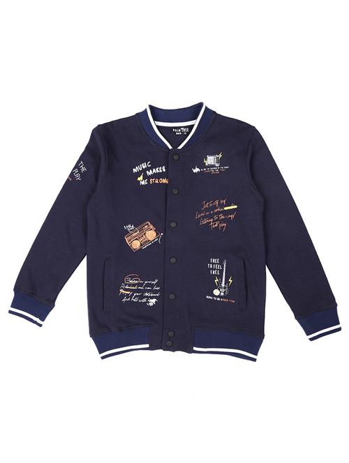 dark blue cotton blend bomber jackets - 17294217 - Very Small Image - 1