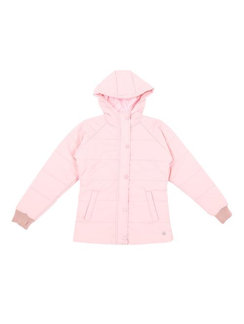 pink polyester regular jackets & coat - 17294347 - Very Small Image - 1
