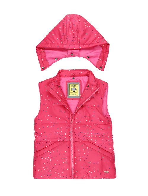 pink polyester regular jackets & coat - 17294494 - Very Small Image - 1