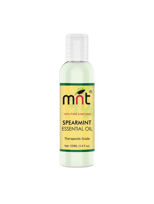 mnt spearmint essential oil 100% pure, natural & undiluted therapeutic grade oil for hair, skin, body & aromatherapy (100ml) - 17294883 - Very Small Image - 1