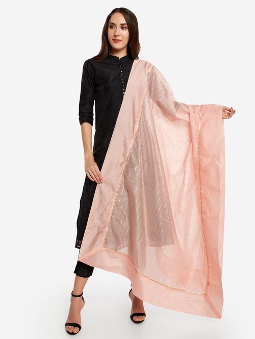 peach art silk dupatta - 17294968 - Very Small Image - 1