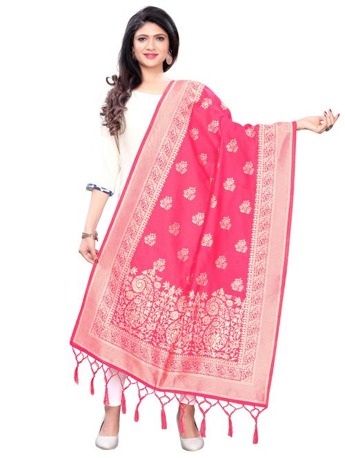 floral banarasi dupatta - 17297079 - Very Small Image - 1