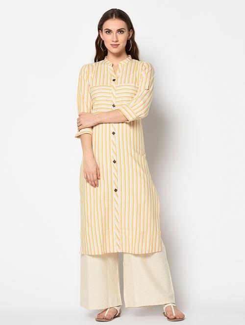 striped straight kurta - 17297150 - Very Small Image - 1