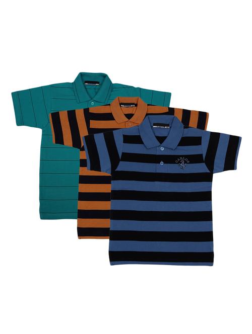 pack of 3 multi colored cotton t-shirt - 17297309 - Very Small Image - 1